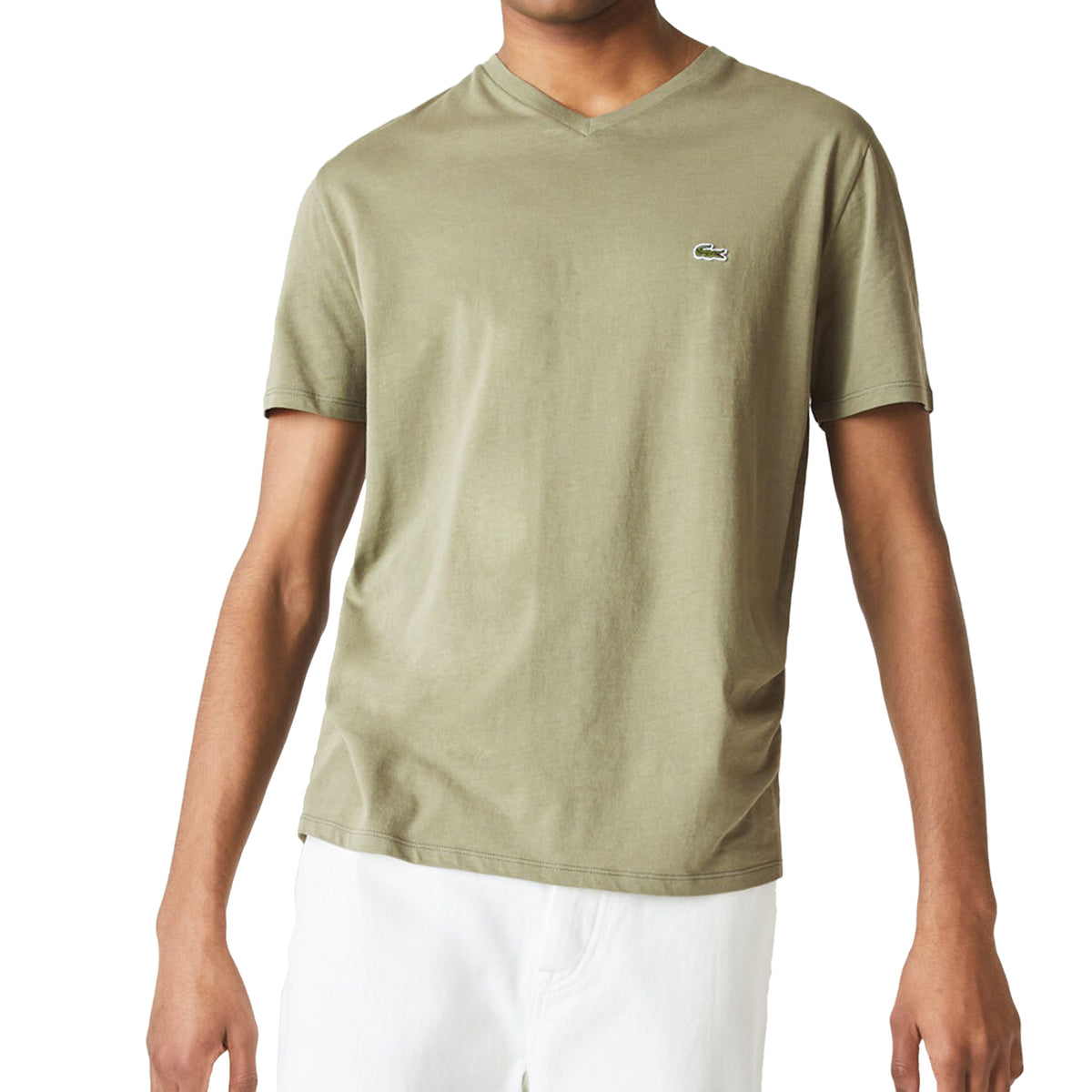 Lacoste V-neck Pima Cotton Jersey T-shirt Mens Style : Th6710 51
