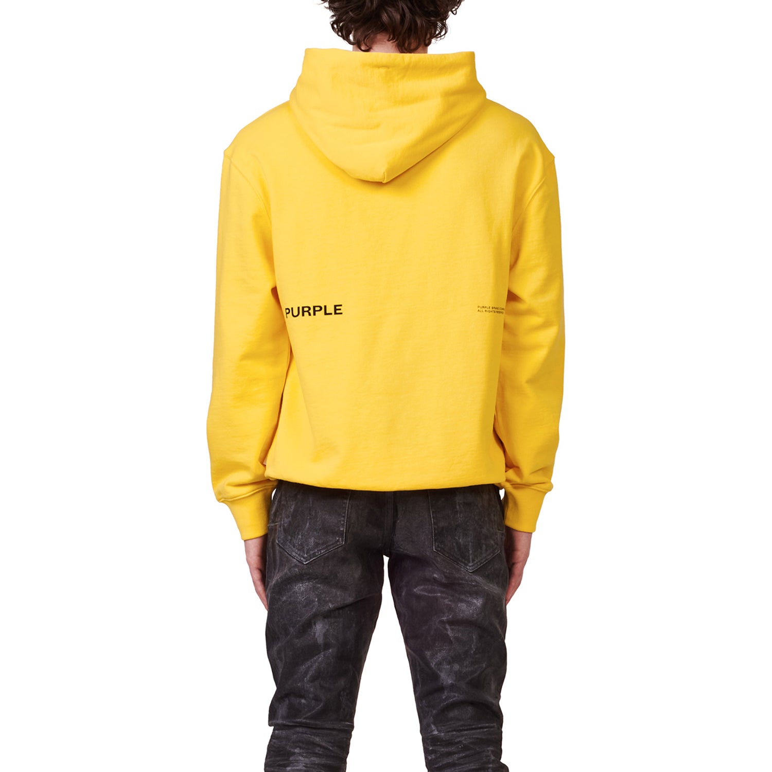 Purple-brand French Terry Pullover Hoody-Wordmark Mens Style : P410-fcyg322