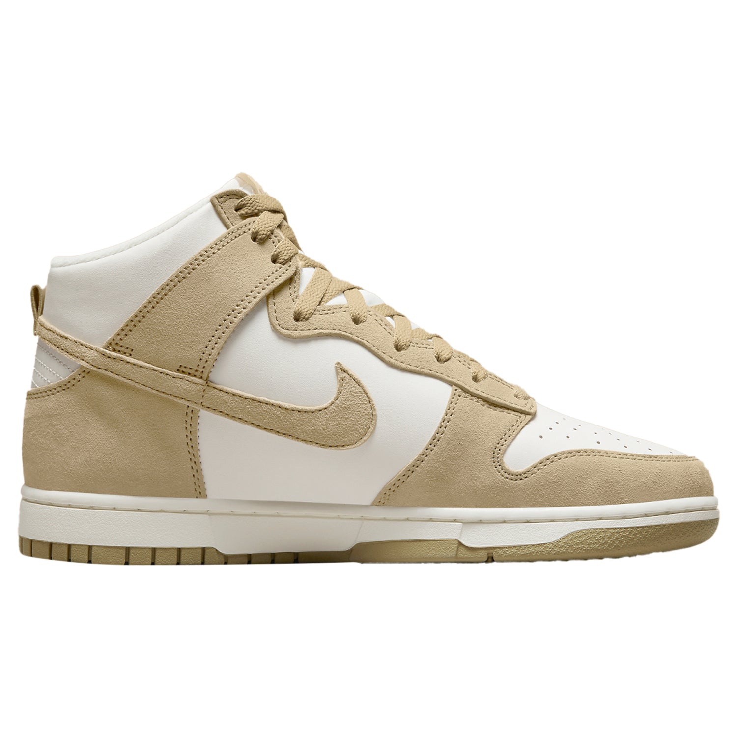 Nike Dunk High Tan Suede White