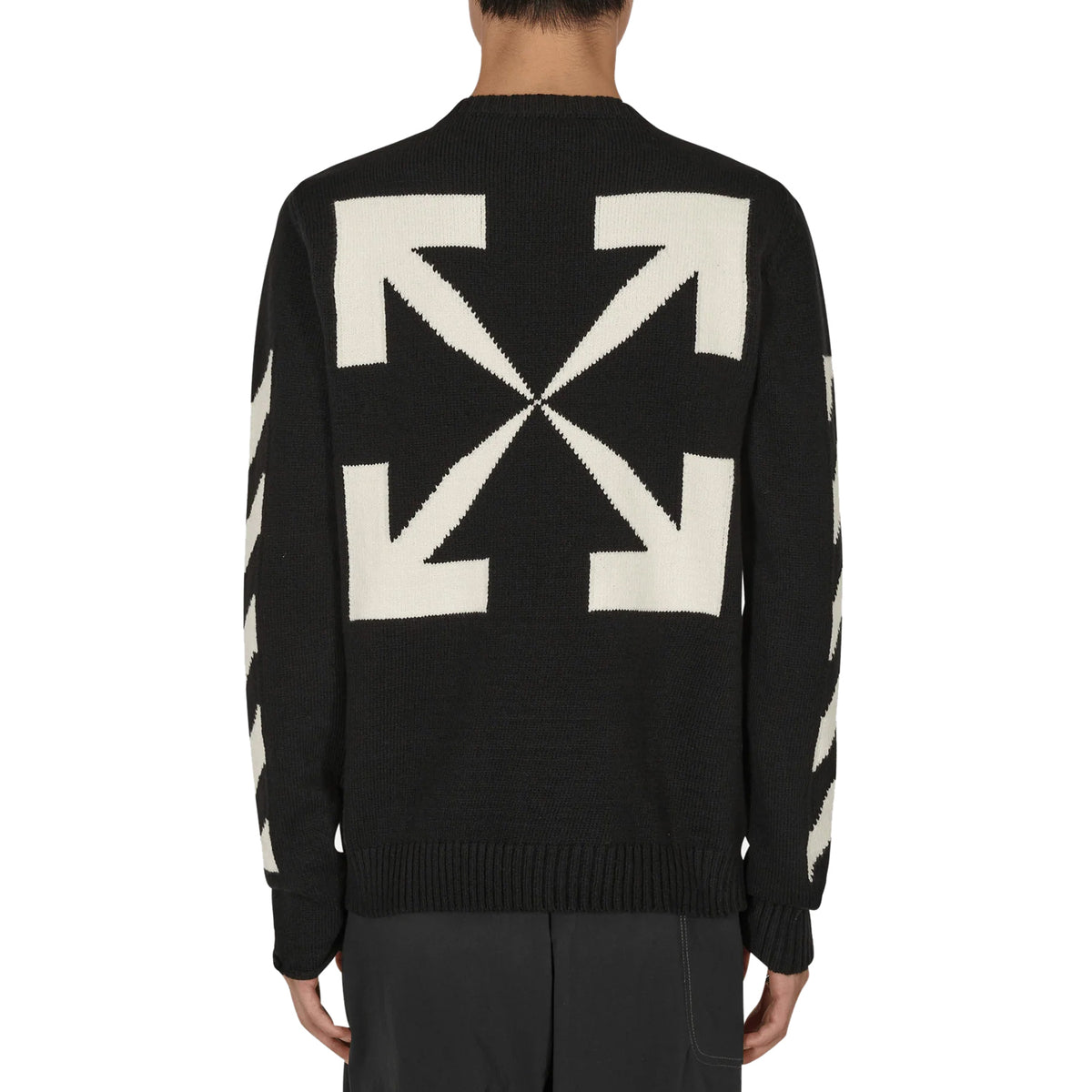 Off-white Diag Arrow Knit Crewneck Mens Style : Omhe023c99kn100