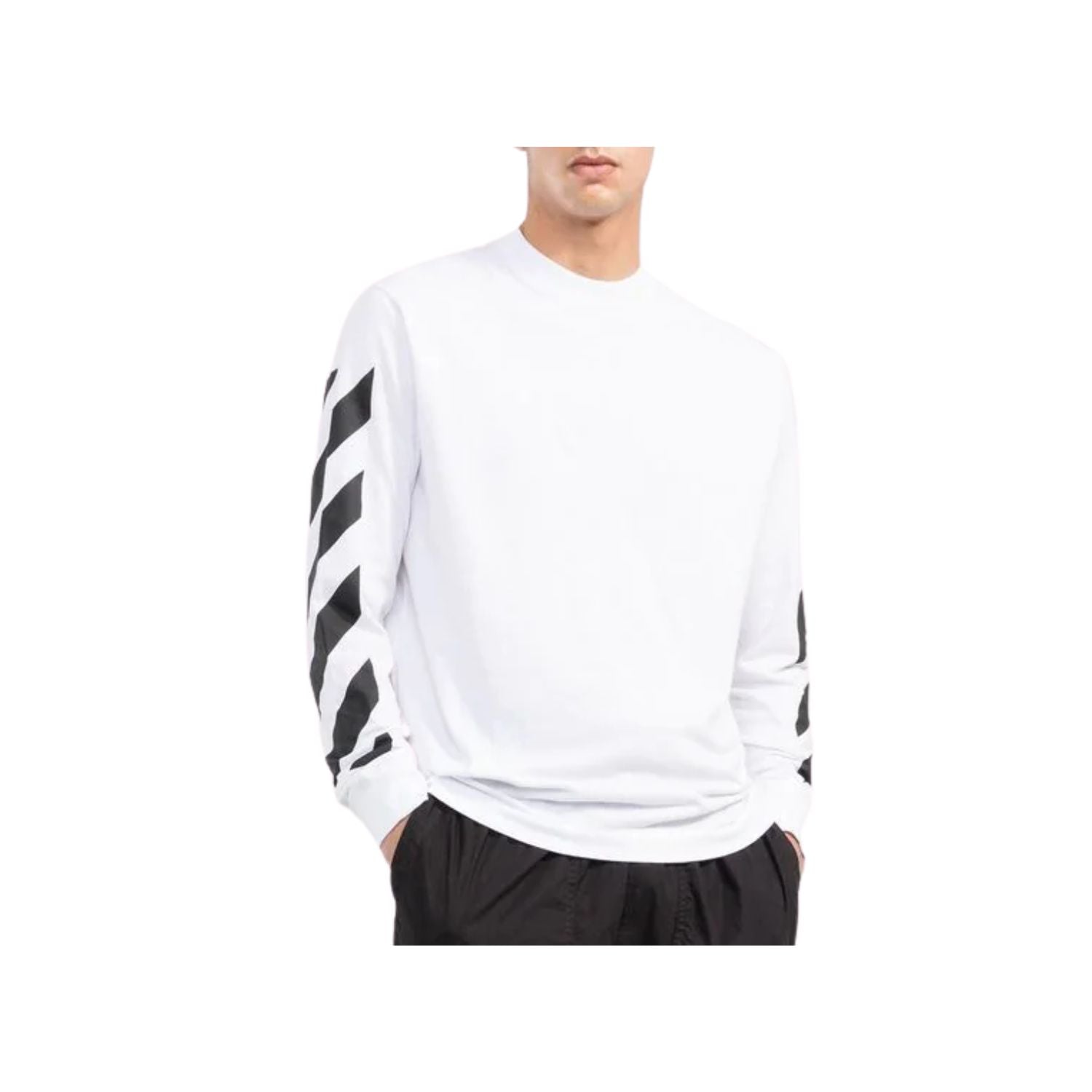 Off-white Diag Arrow Skate L/s Tee Mens Style : Omab064c99jer01