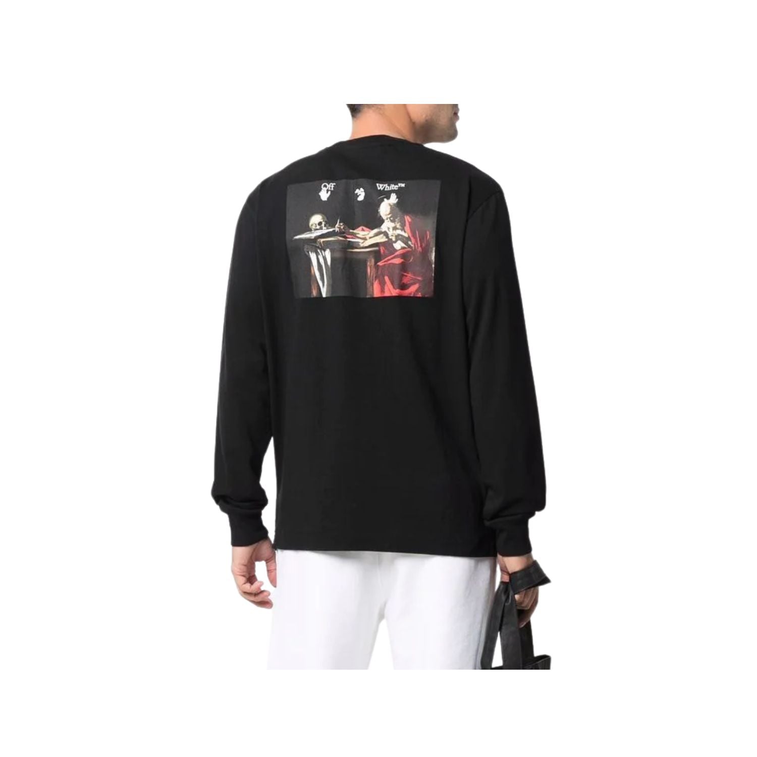 Off-white Caravag Paint Skate L/s Tee Mens Style : Omab064c99jer00