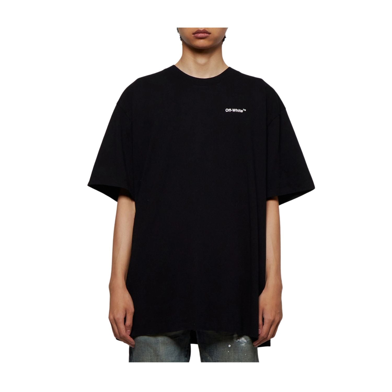 Off-white Caravag Arrow Over S/s Tee Mens Style : Omaa038c99jer00