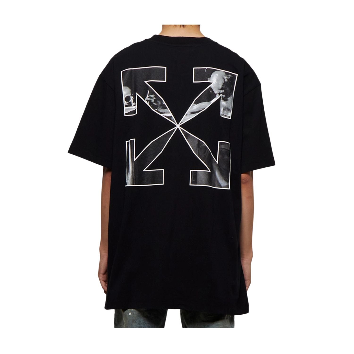 Off-white Caravag Arrow Over S/s Tee Mens Style : Omaa038c99jer00