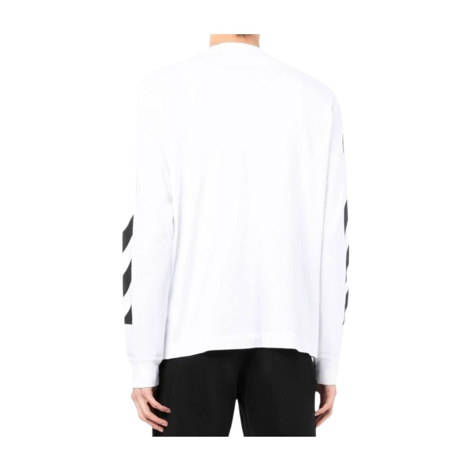 Off-white Diag Helvetica Skate L/s Tee Mens Style : Omab064c99jer00