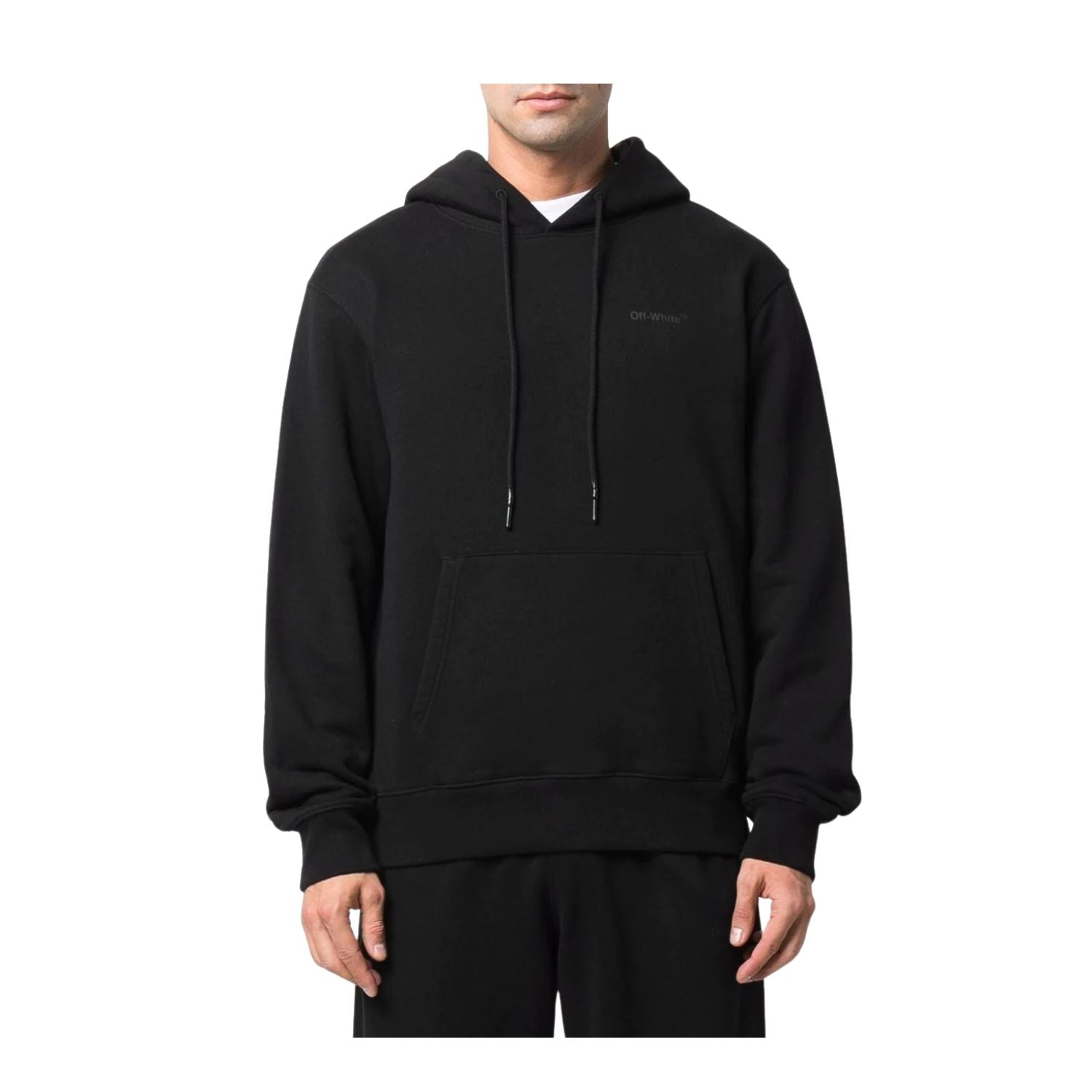 Off-white Diag Tab Slim Hoodie Mens Style : Ombb097c99fle00