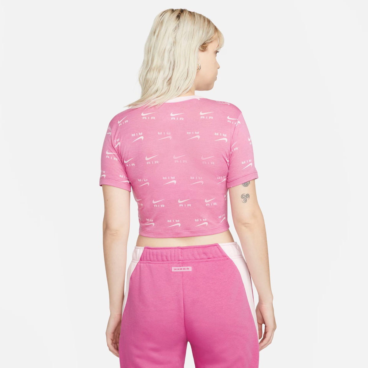 Nike Air Slim-fit Printed Crop T-shirt Womens Style : Dz3751