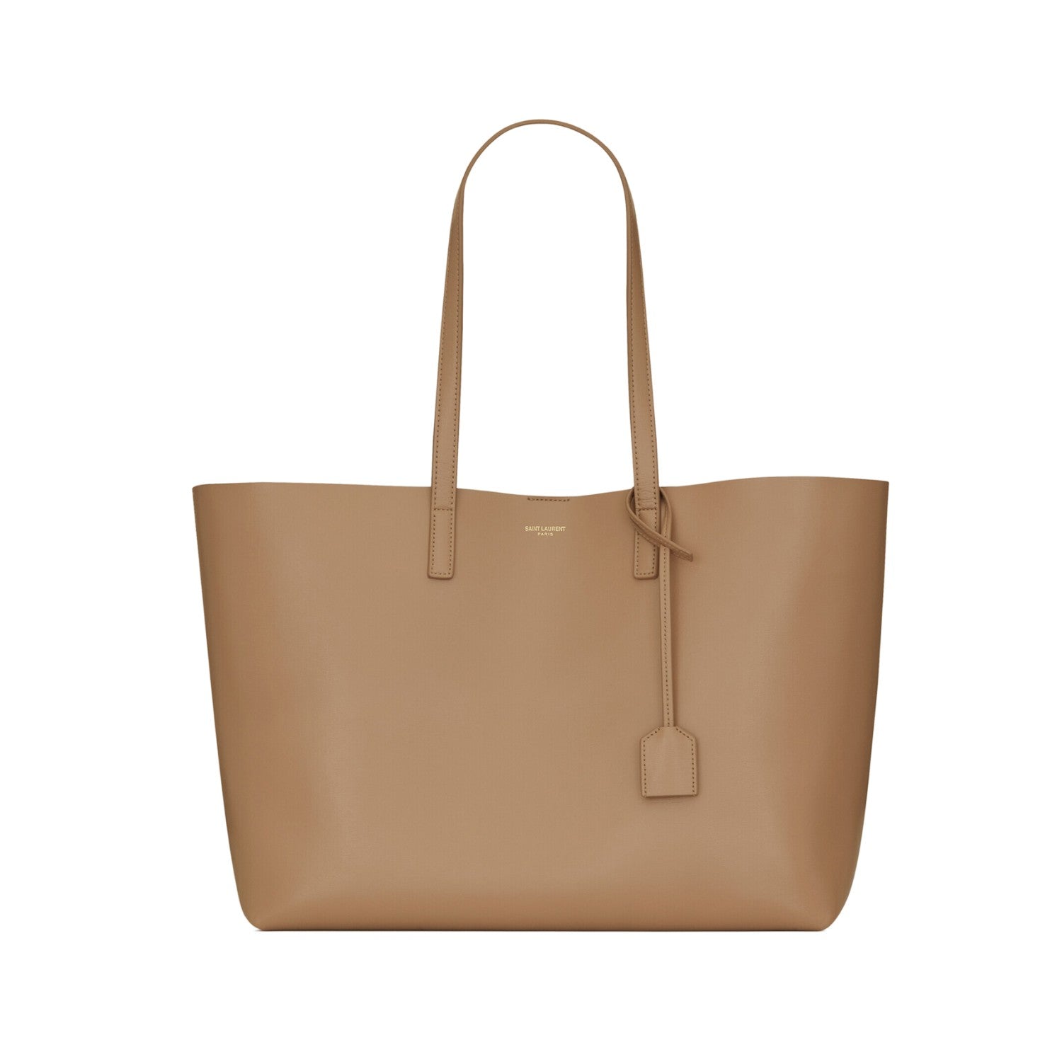 Saint Laurent Unstructured Tote Bag With Flat Leather Handles And Removable Leather Encased Metal Cassandre Charm Womens Style : 600281csv0j2346