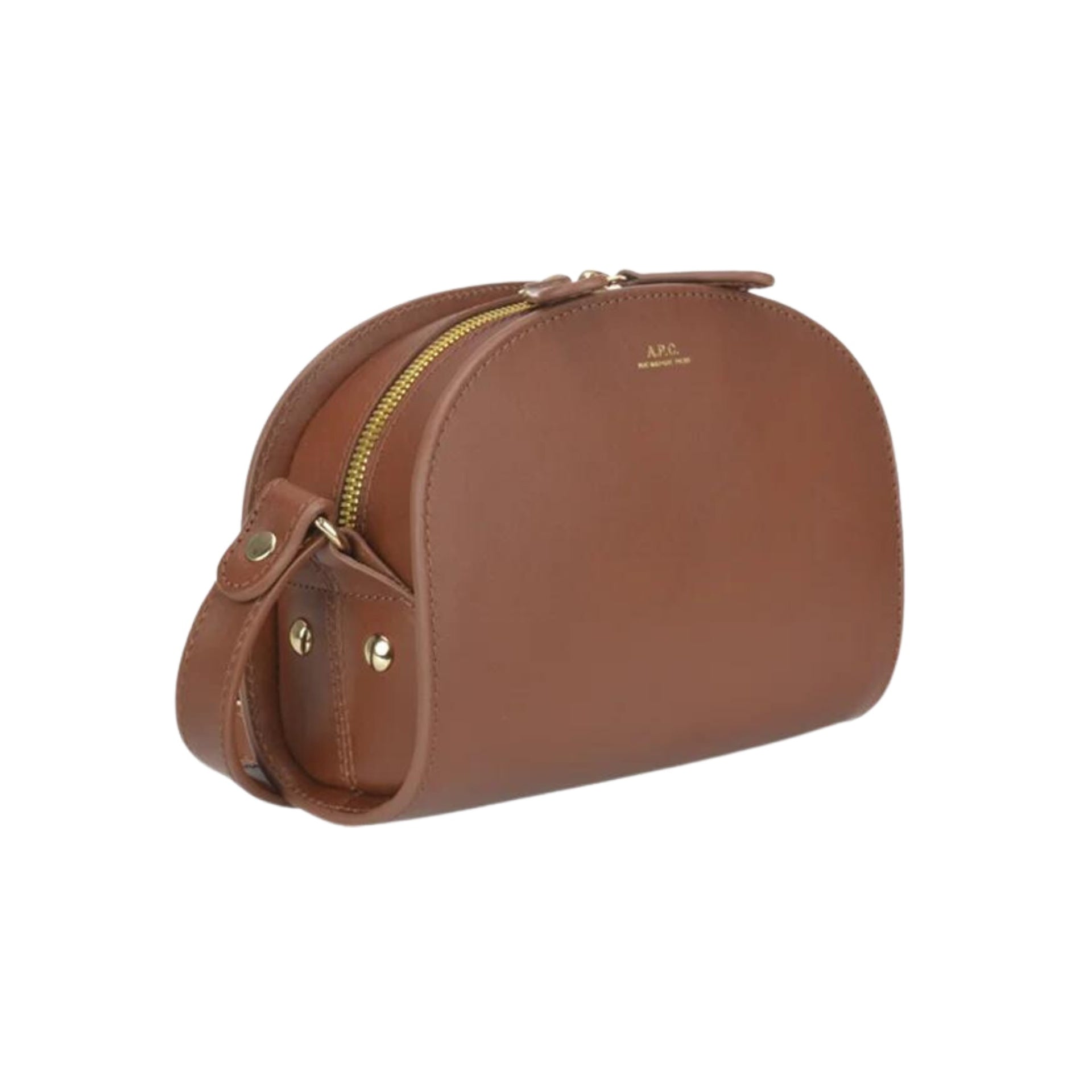A.p.c Sac Demi Lune Mini Noisette Womens Style : Pxawv-f61392 Cad