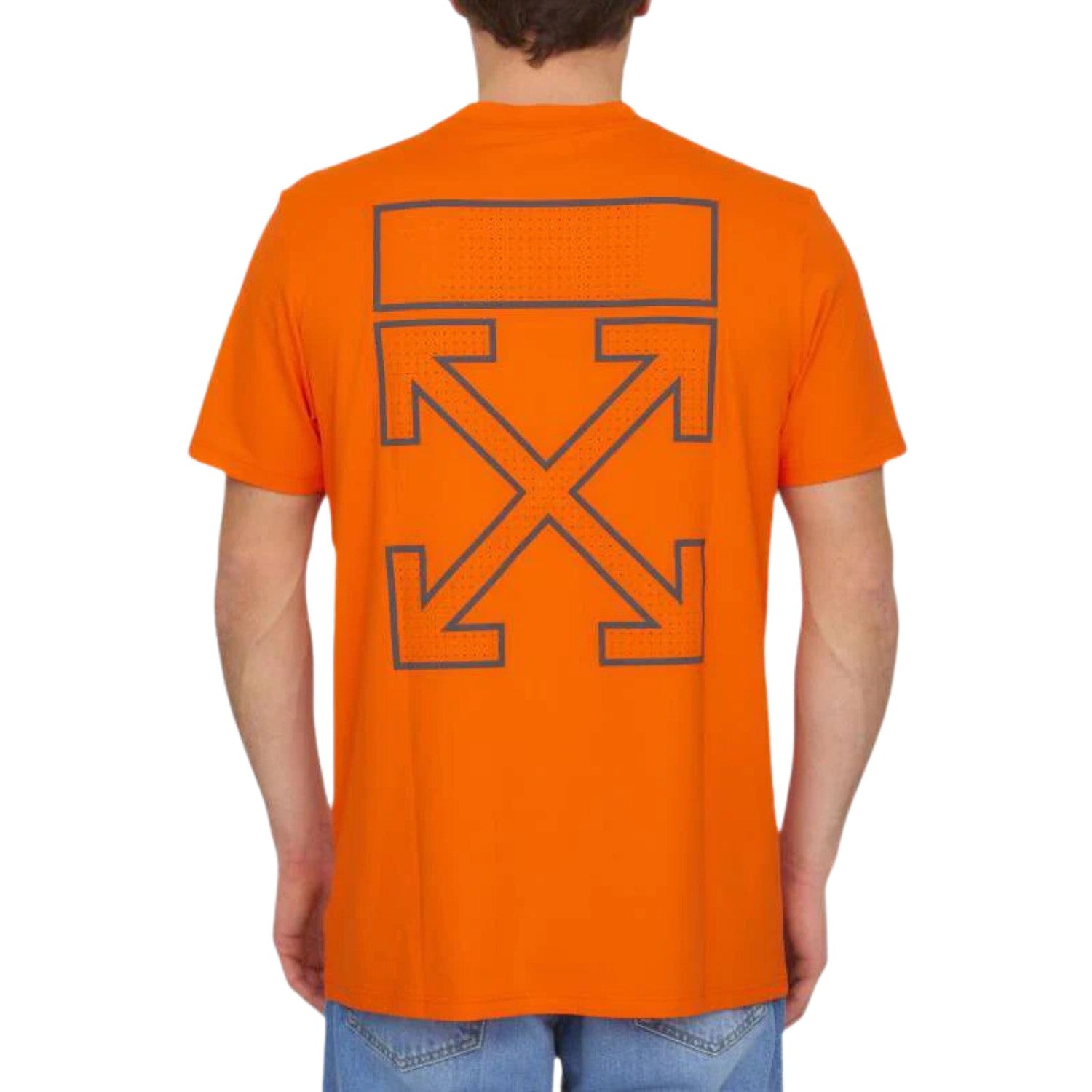 Off-white Arrow Outline S/s Sport Tee Mens Style : Omva025s23fab00