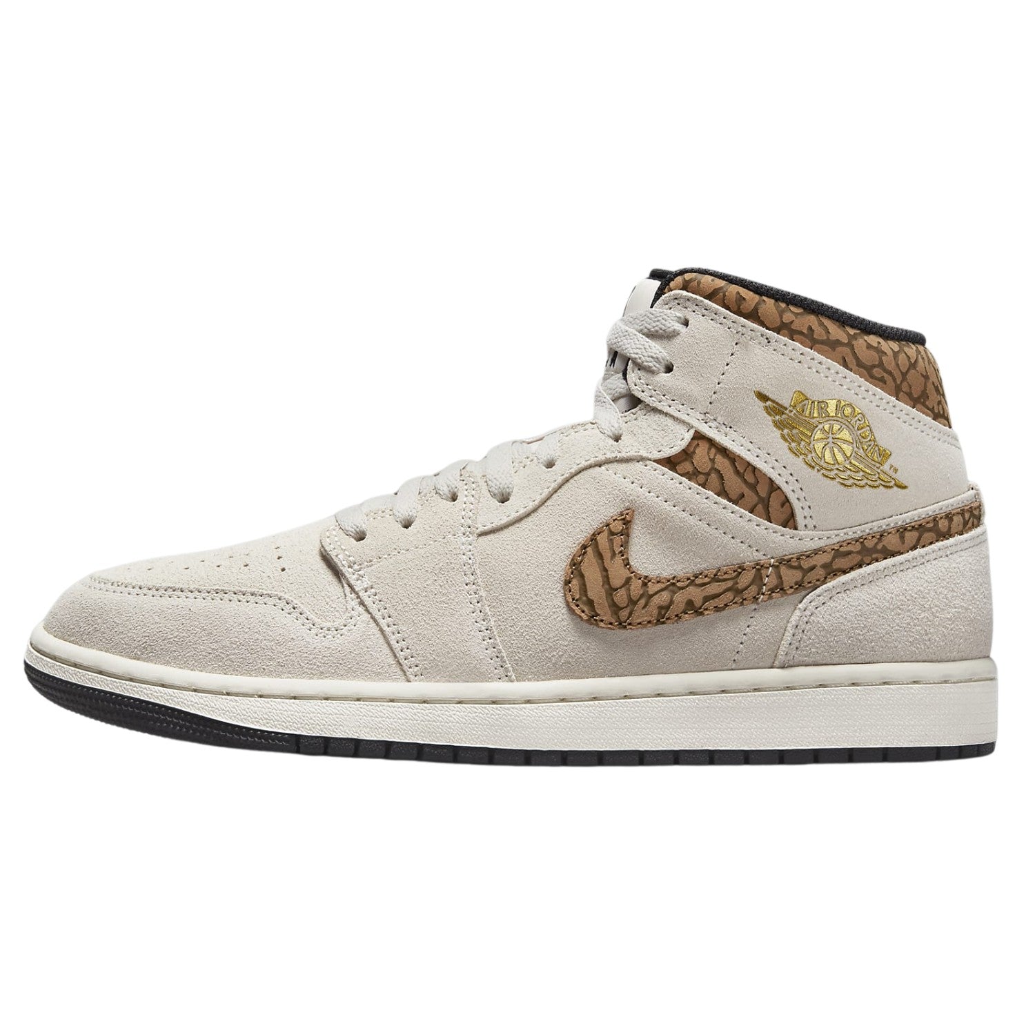 Air Jordan 1 Mid Se Brown Elephant Mens Style : Dz4129