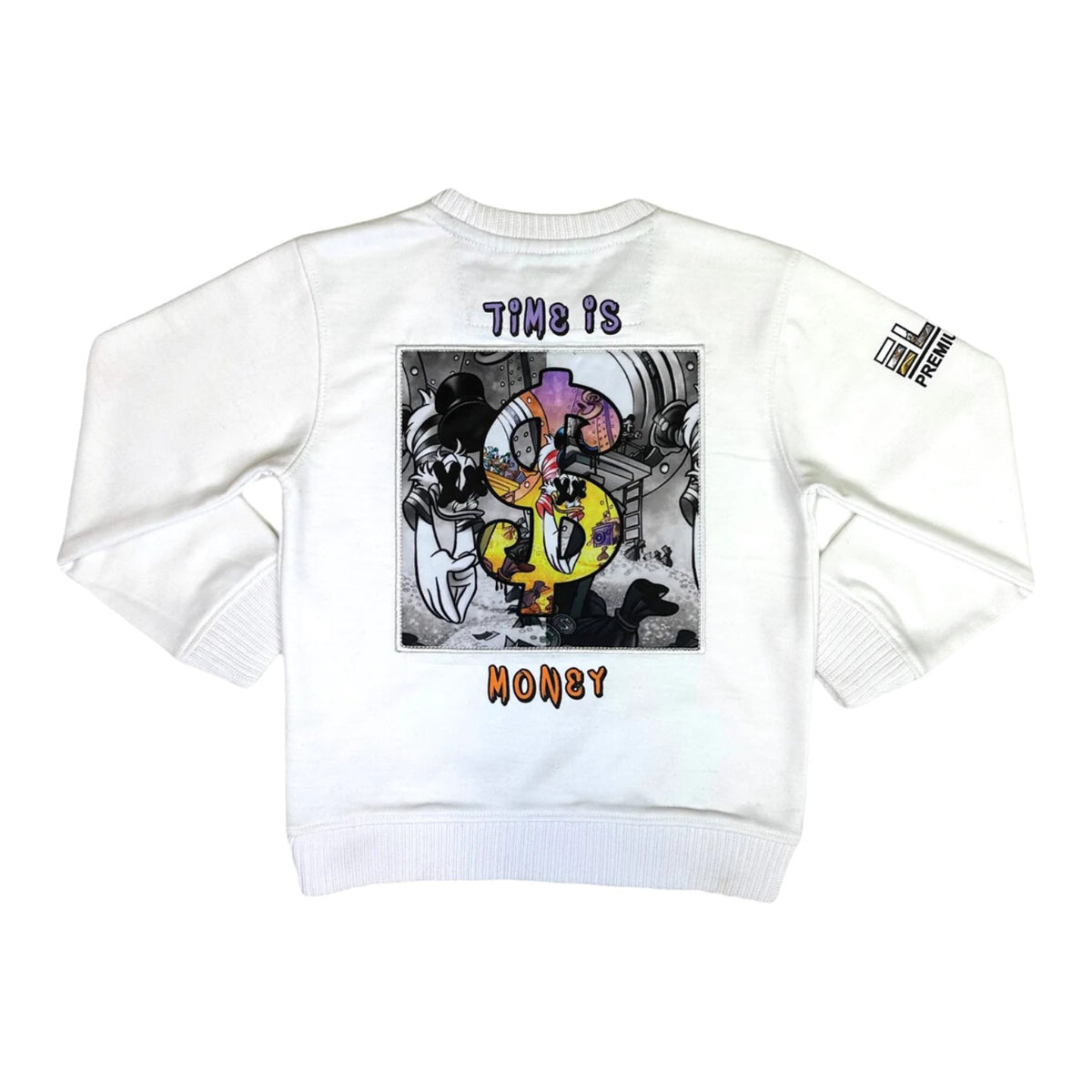 Elite Denim Time Is Money Sweatshirt Big Kids Style : 4221-jr