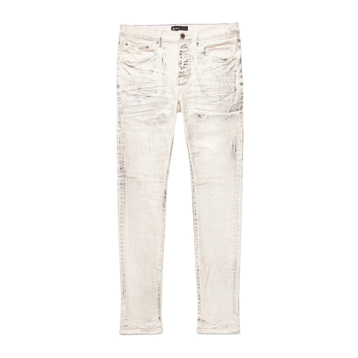 Purple-brand White X Ray Iridescent Wave Foil Jeans Mens Style : P001-wxrw123