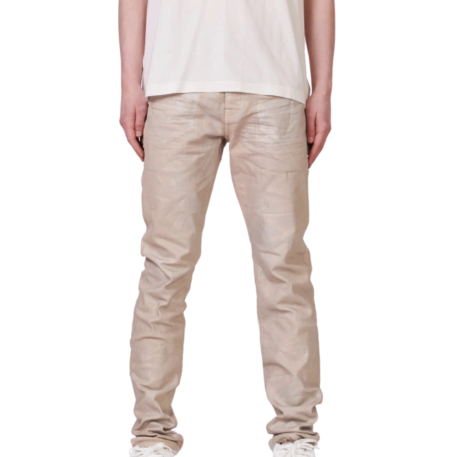 Purple-brand Low Rise Skinny Jean - Sand Iridescent Pearl Mens Style : P001-swip322