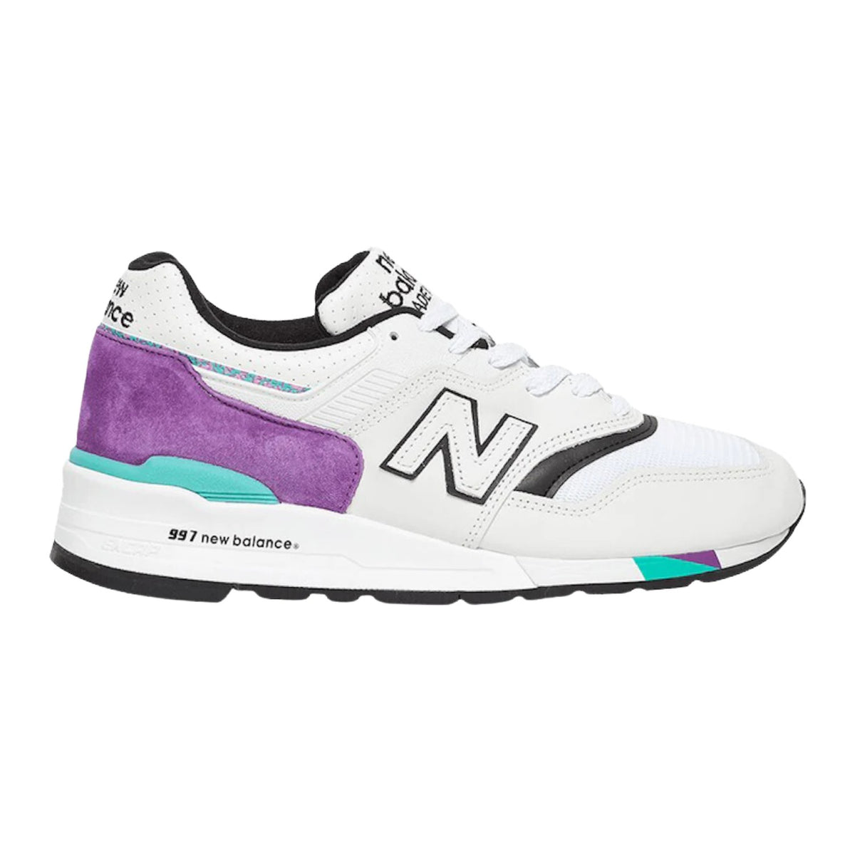 New Balance 997 White Purple Teal