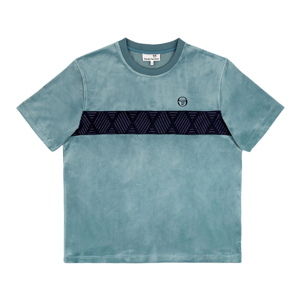 Sergio Tacchini Debossed Velour T-shirt Mens Style : Sts24m50873
