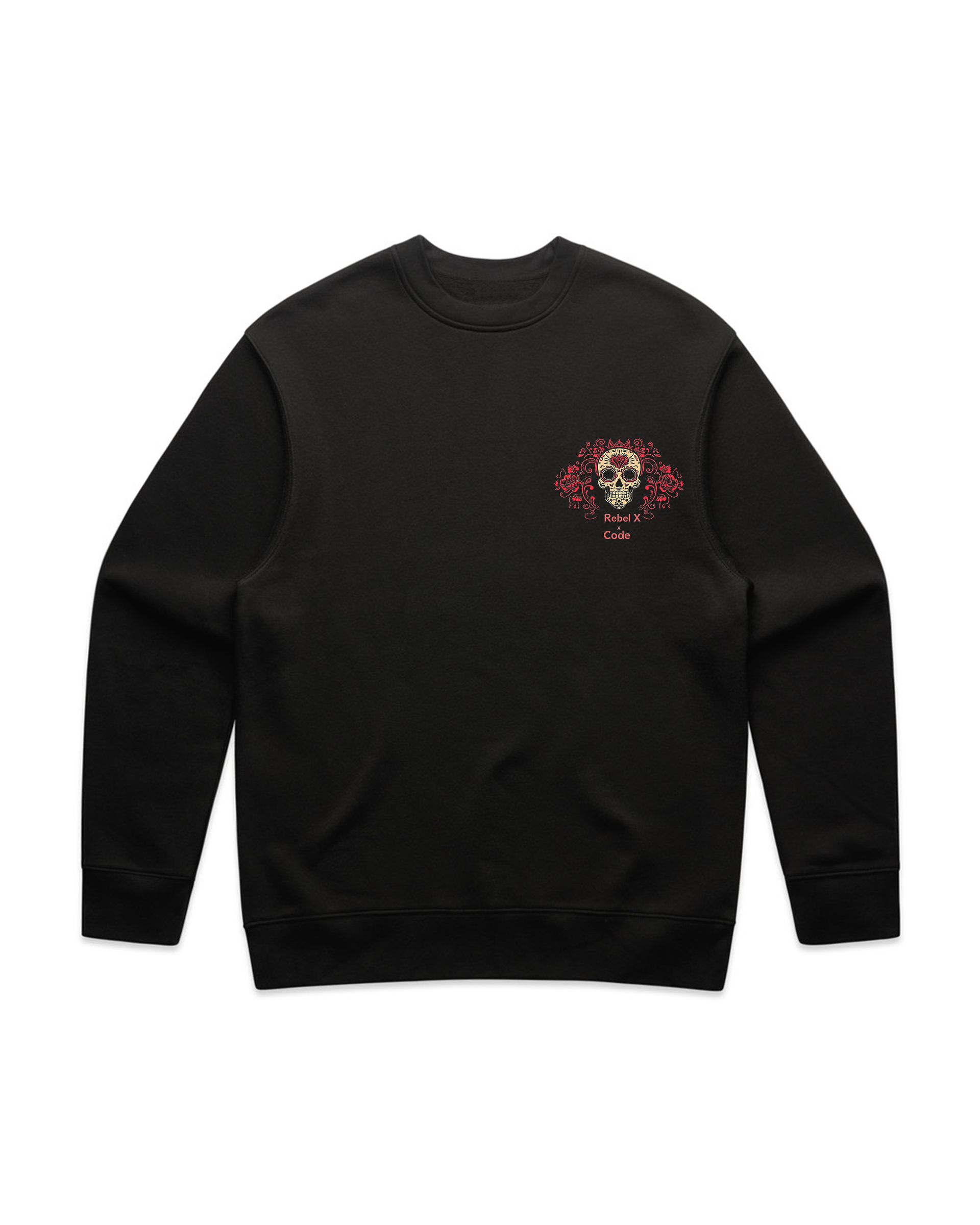 Rebel X Code Royal Skull Blossom Crewneck Mens Style : Rxccrw004