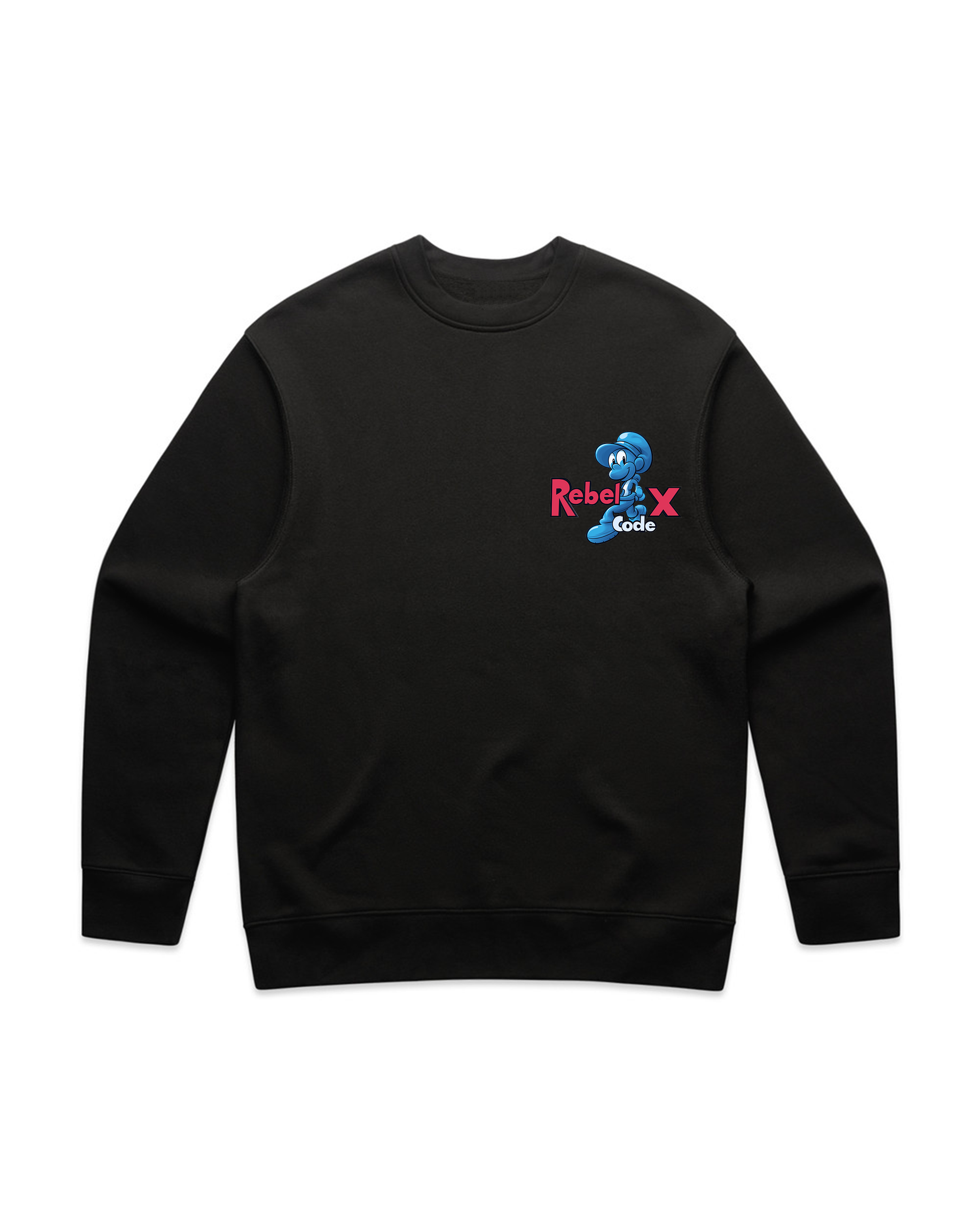 Rebel X Code Rebel Cartoon Vibe Crewneck Mens Style : Rxccrw006