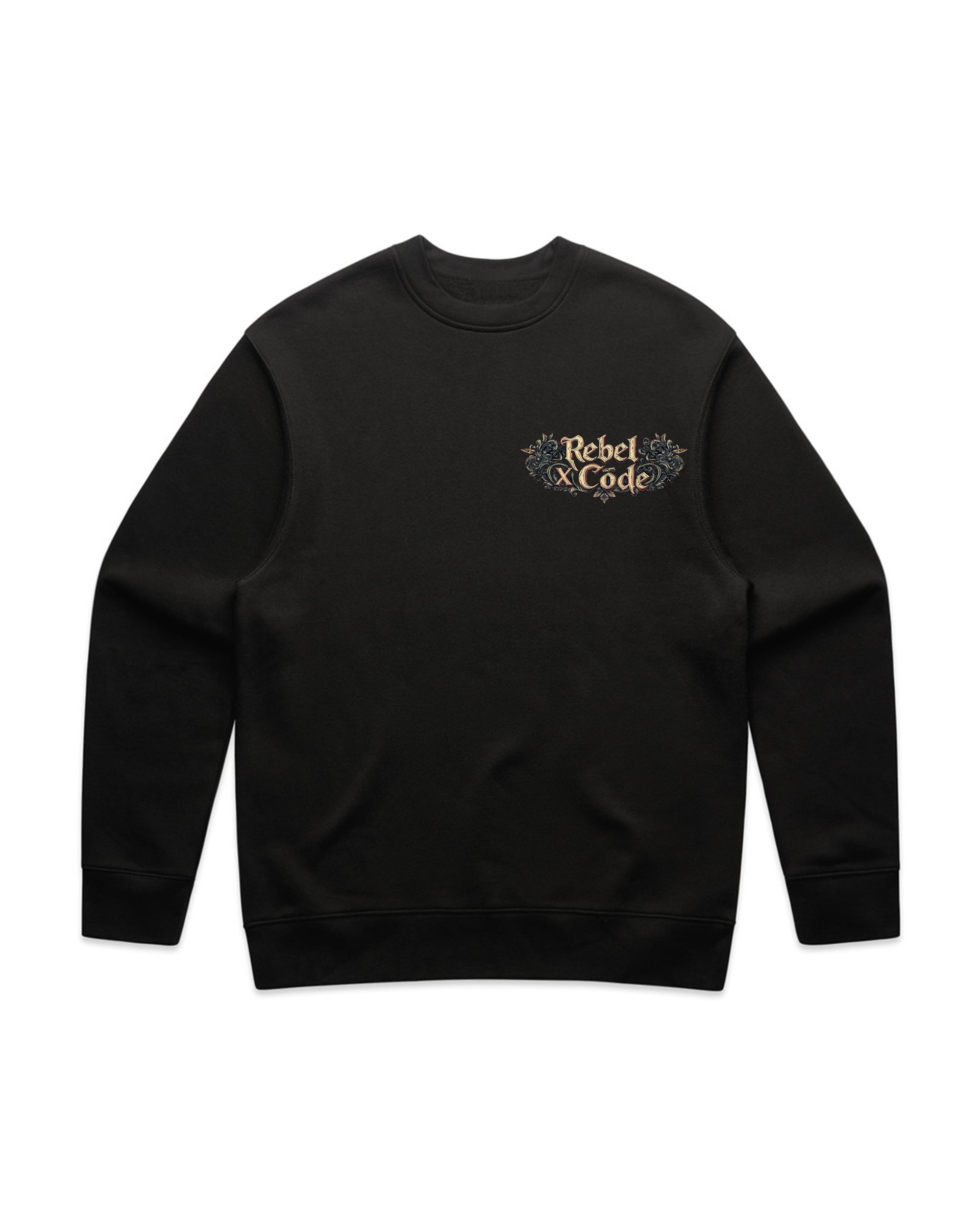 Rebel X Code Baroque Rebellion Crewneck Mens Style : Rxccrw018