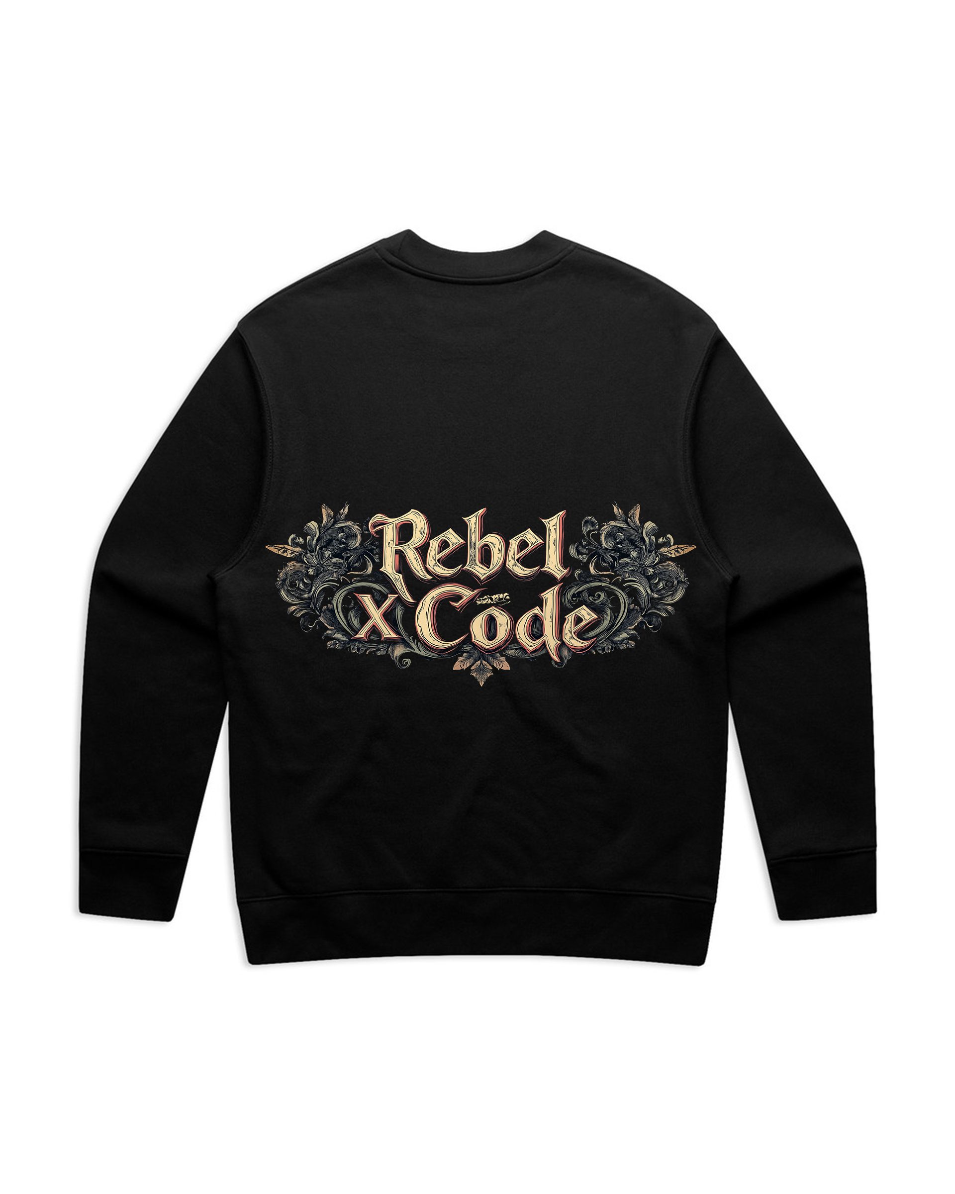 Rebel X Code Baroque Rebellion Crewneck Mens Style : Rxccrw018
