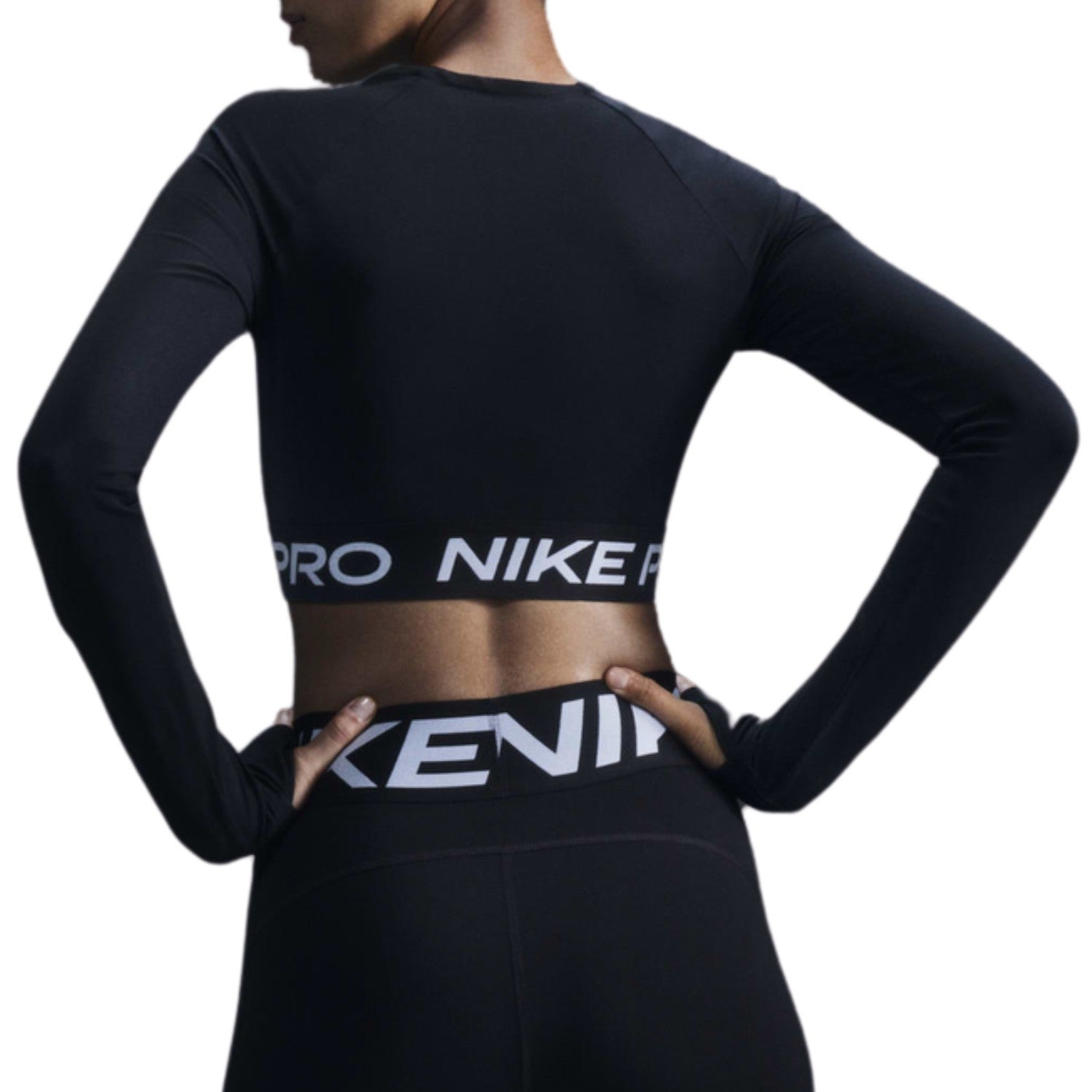 Nike Pro Women's Dri-fit Cropped Long-sleeve Top Womens Style : Fv5484