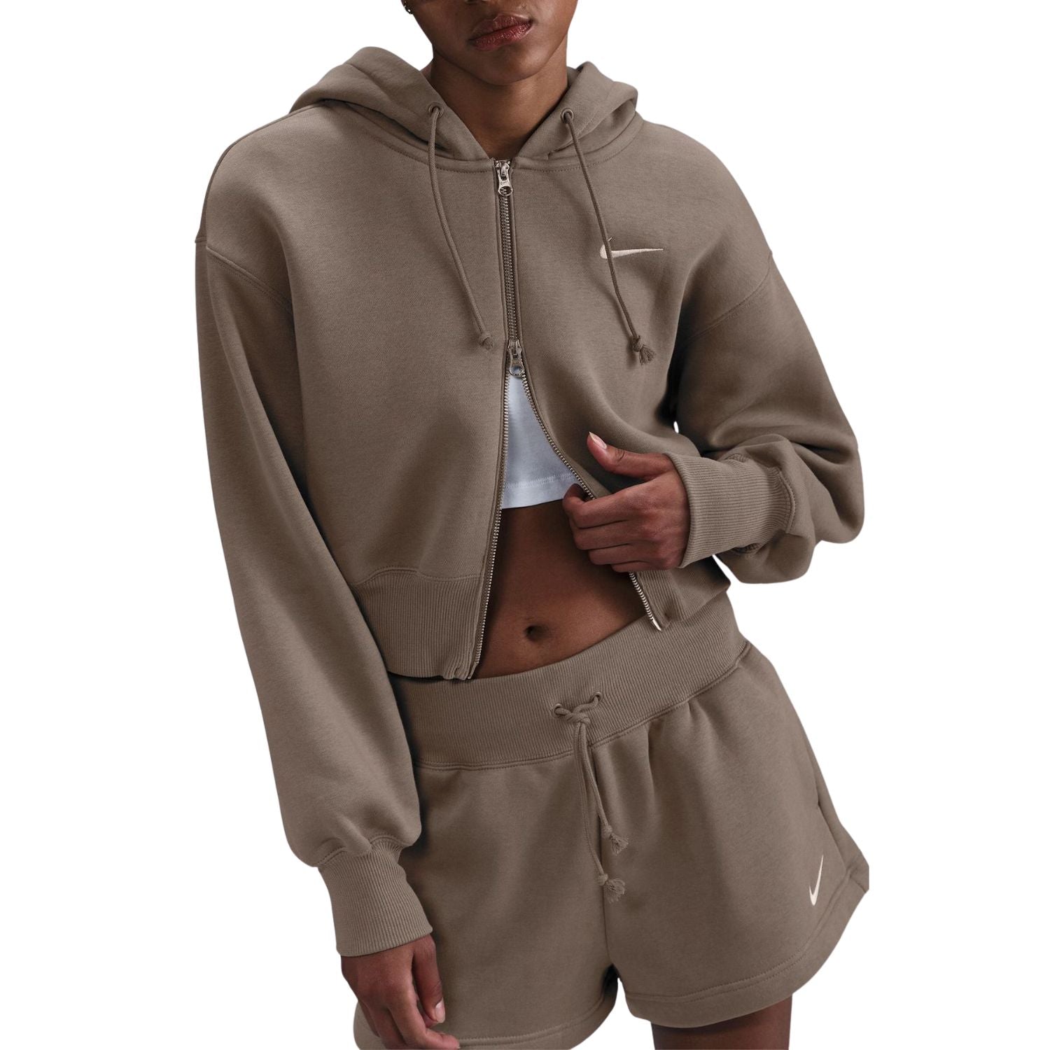 Nike Sportswear Phoenix Fleece Women's Loose Cropped Full-zip Hoodie Womens Style : Hj0940