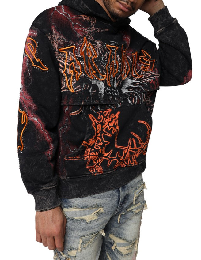 Smoke Rise Paradise Fleece 2fer Hoodie Mens Style : Fo25567