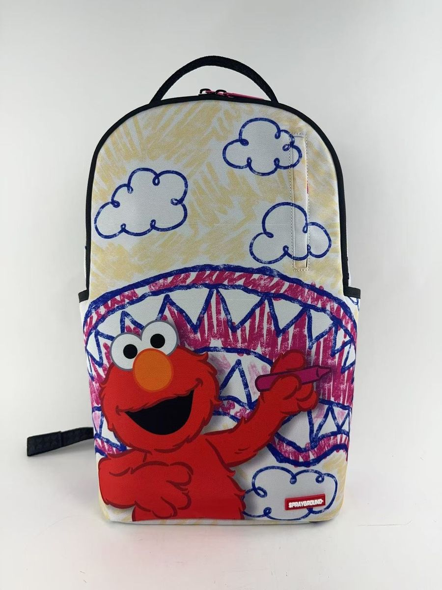 Sprayground Elmo's World Shark Sketch Backpack Unisex Style : 910b7030nsz
