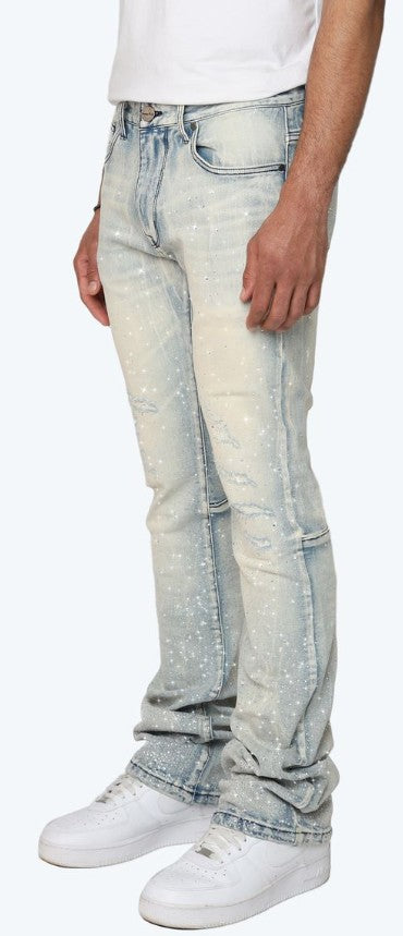Smoke Rise All Rhinestone Jeans Mens Style : Jp25536