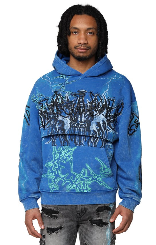 Smoke Rise Paradise Fleece 2fer Hoodie Mens Style : Fo25567