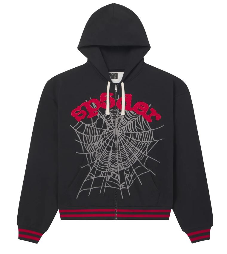 Sp5der Og Logo Stripe Zip Hoodie Mens Style : St012fw26