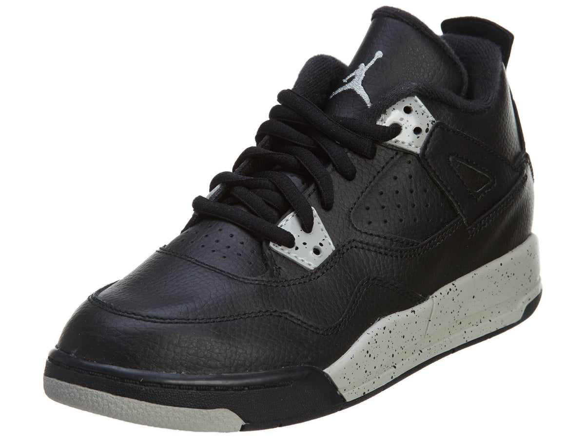 Nike Jordan 4 Retro LS BP Black Tech Grey Oreo Boys / Girls Style :707430