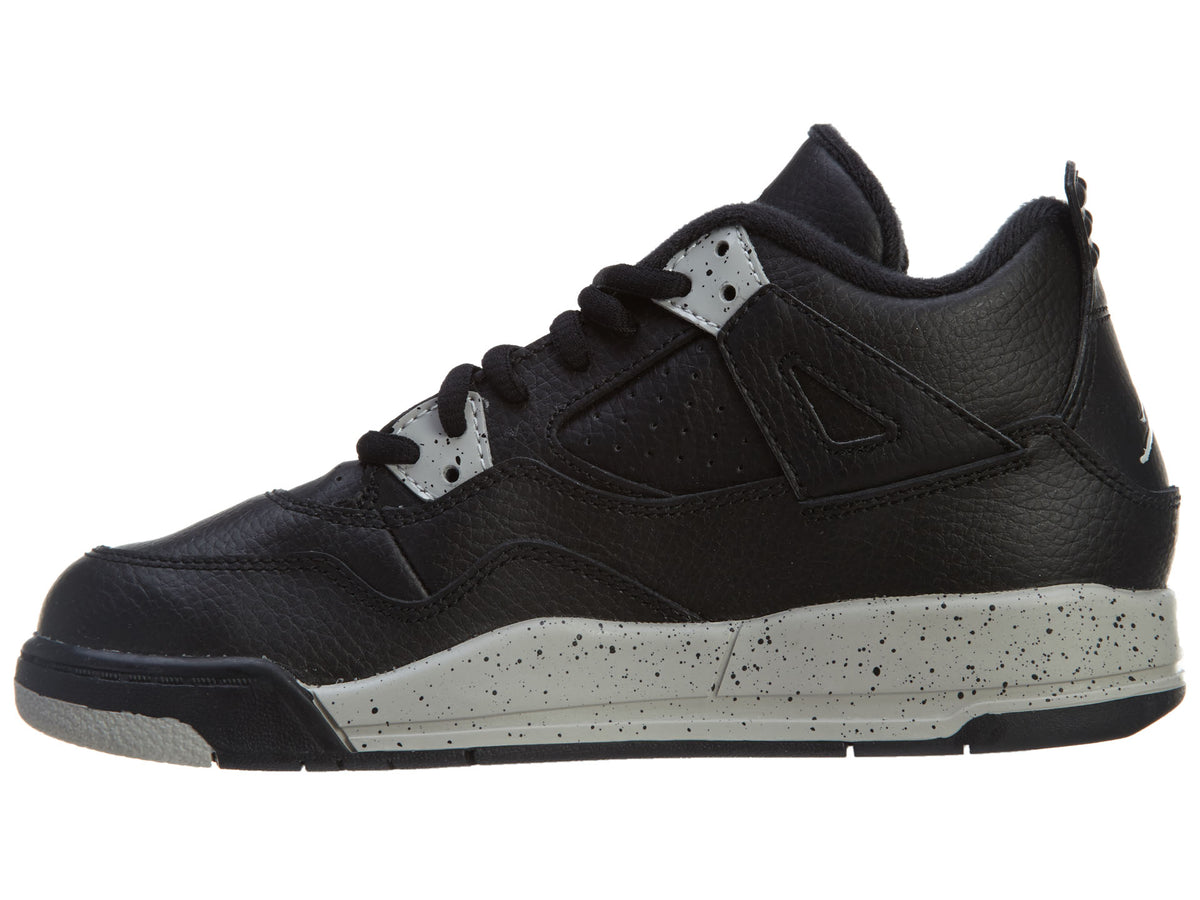 Nike Jordan 4 Retro LS BP Black Tech Grey Oreo Boys / Girls Style :707430