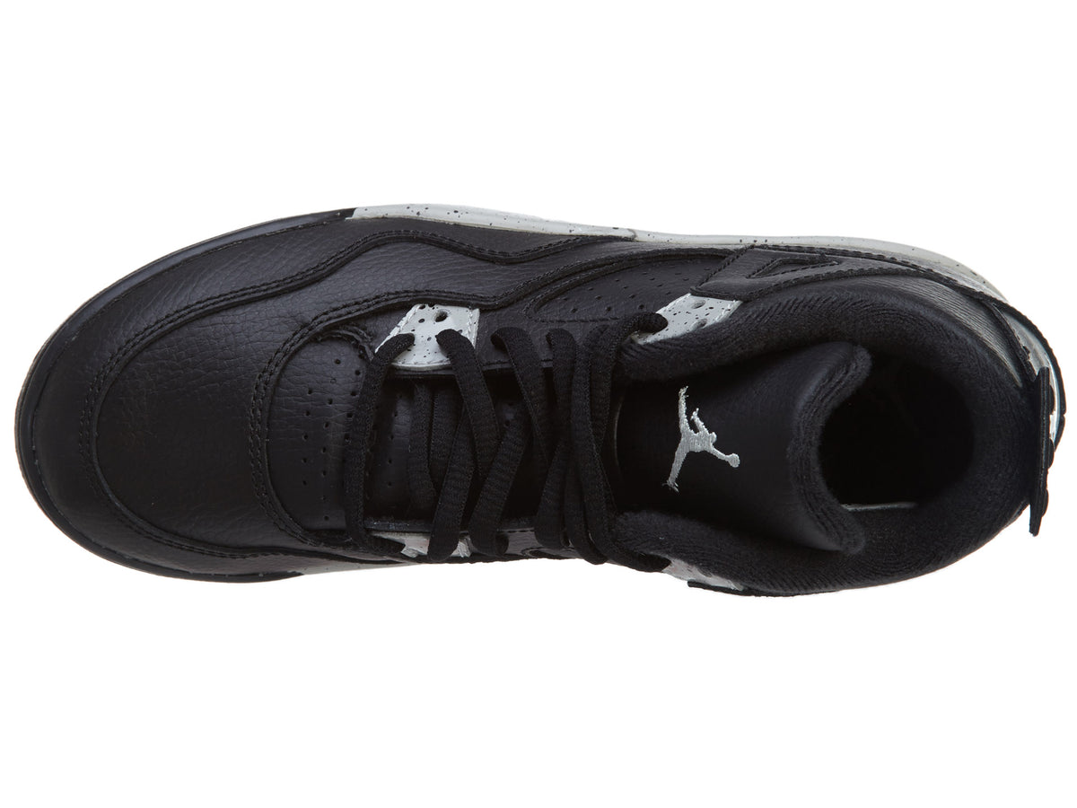 Nike Jordan 4 Retro LS BP Black Tech Grey Oreo Boys / Girls Style :707430