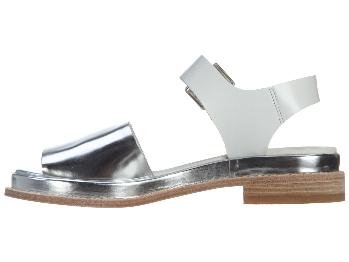 Clarks Madlen Sandal White Leather (Women&
