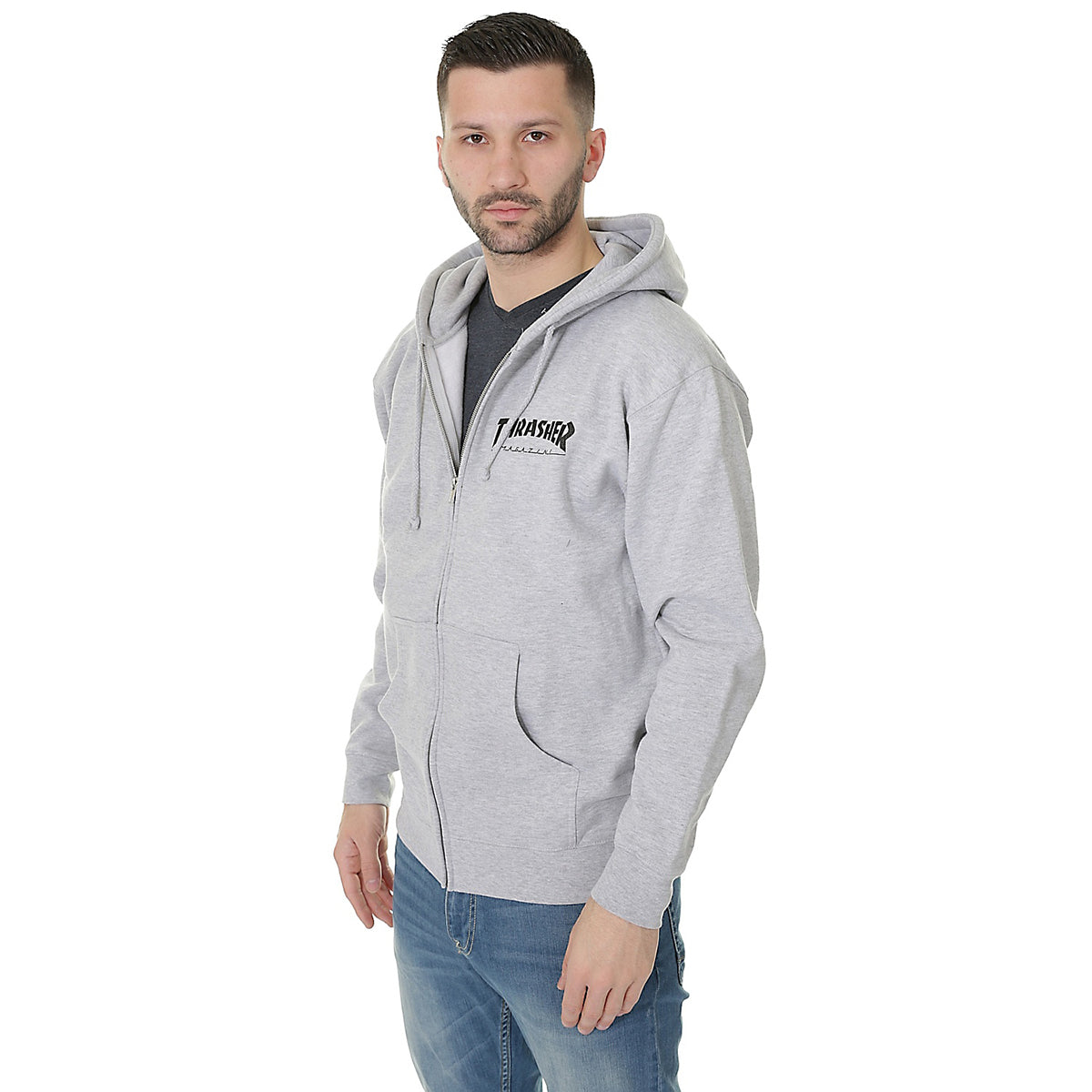 Thrasher Magazine Logo Zip Hood Mens Style : 114123