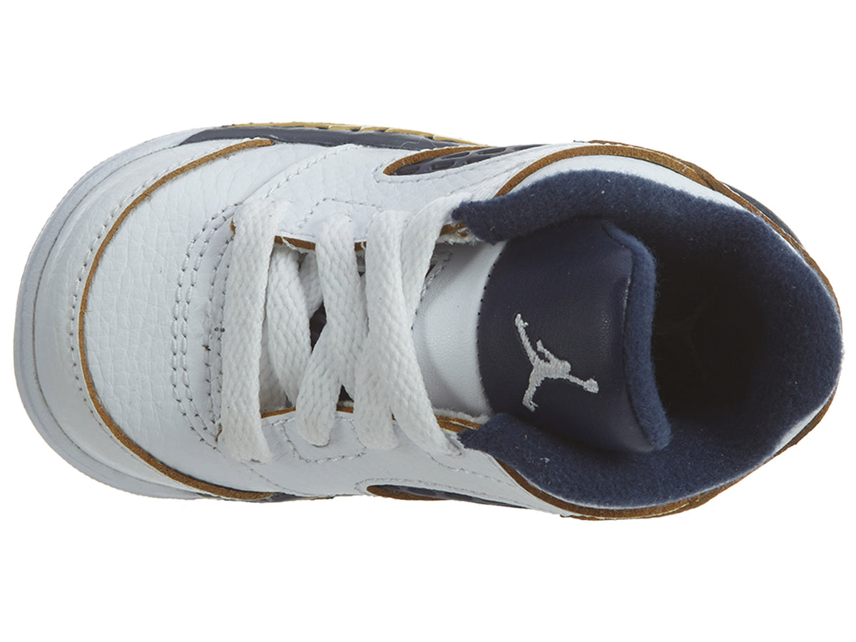Air Jordan 5 Retro Low TD Dunk From Above White/Gold Boys / Girls Style :314340