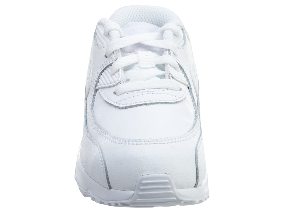 Nike Air Max 90 White Leather Casual Shoes Boys / Girls Style :833416