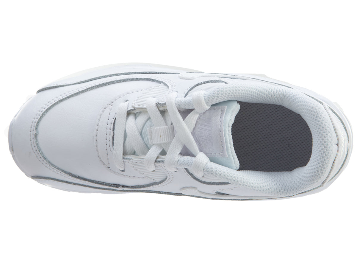 Nike Air Max 90 White Leather Casual Shoes Boys / Girls Style :833416