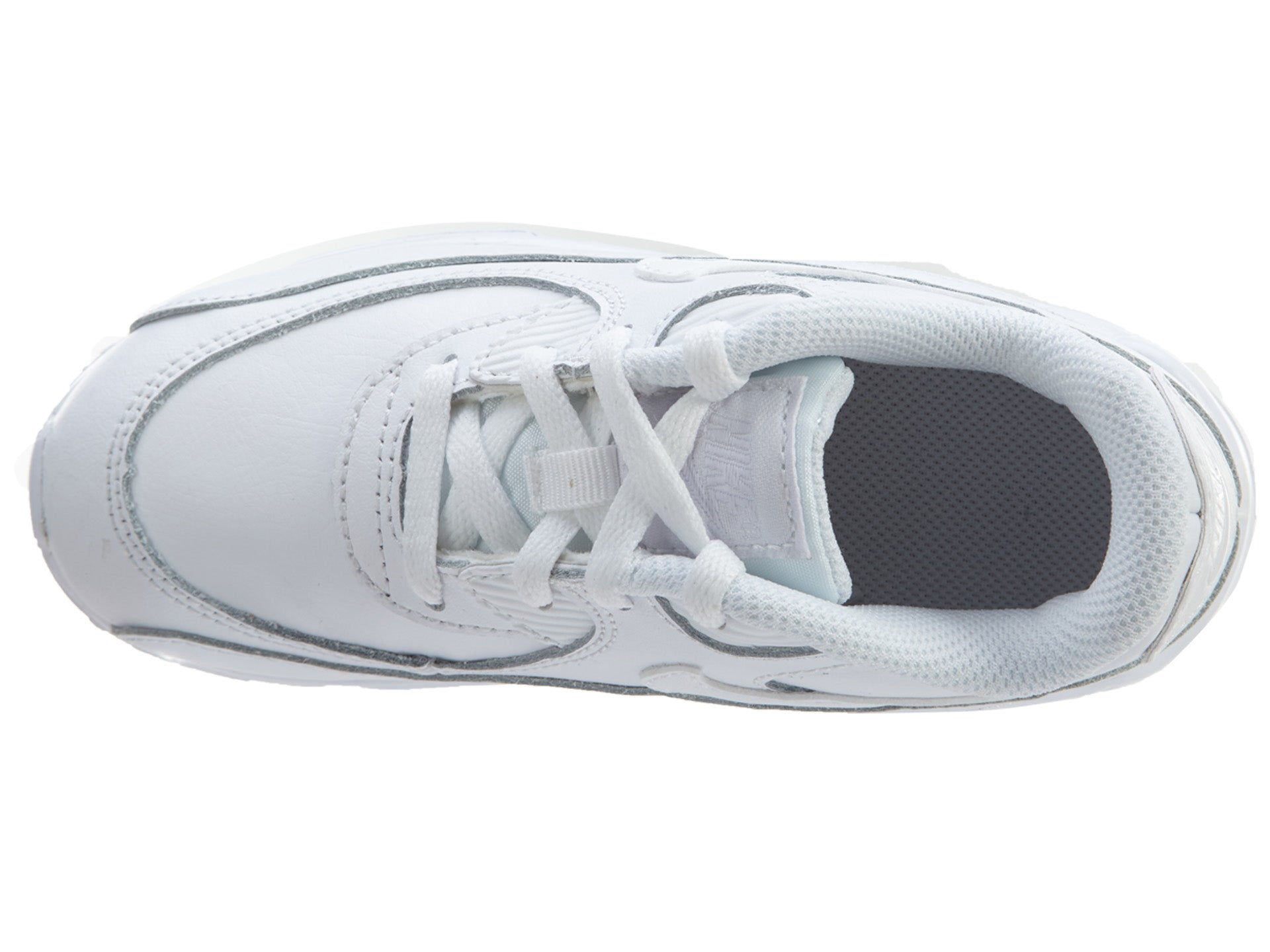 Nike Air Max 90 White Leather Casual Shoes Boys / Girls Style :833416
