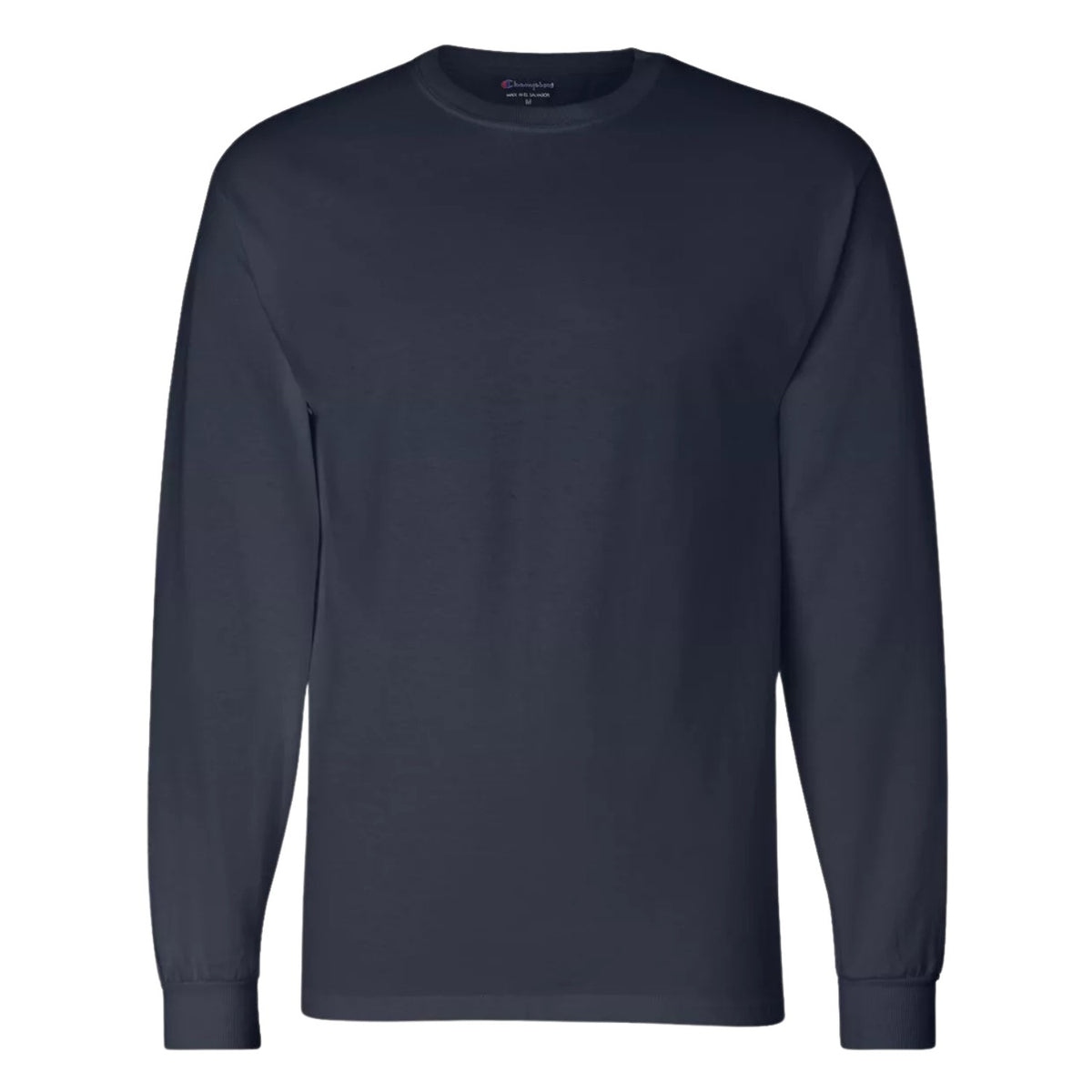 CHAMPION AUTHENTIC LONG SLEEVE TSHIRT:CC8C-NAVY