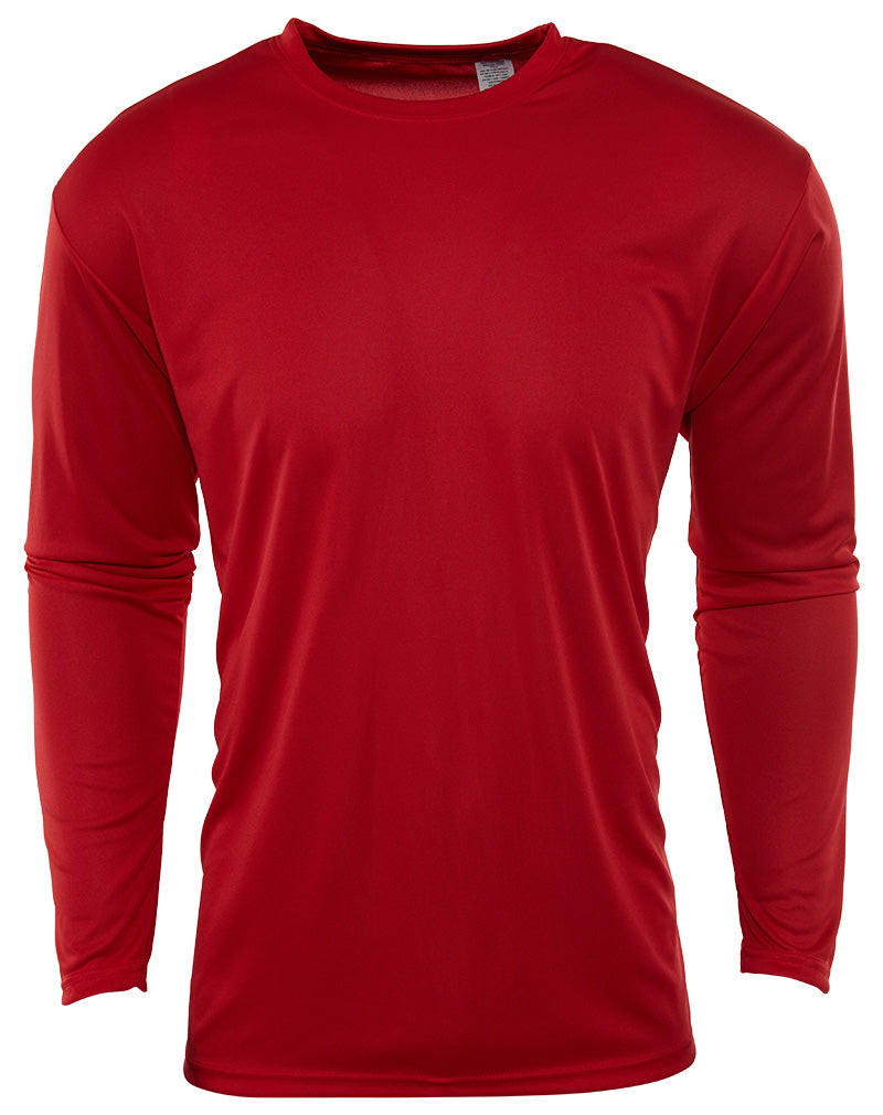 A4 Cooling Performance Long Sleeve Crewneck Blank T-Shirt Mens Style : N3165