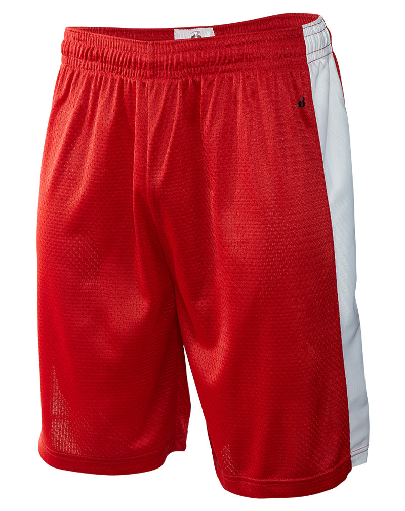 Badger Sport Athletic Meshed and Striped Shorts Mens Style : Rn