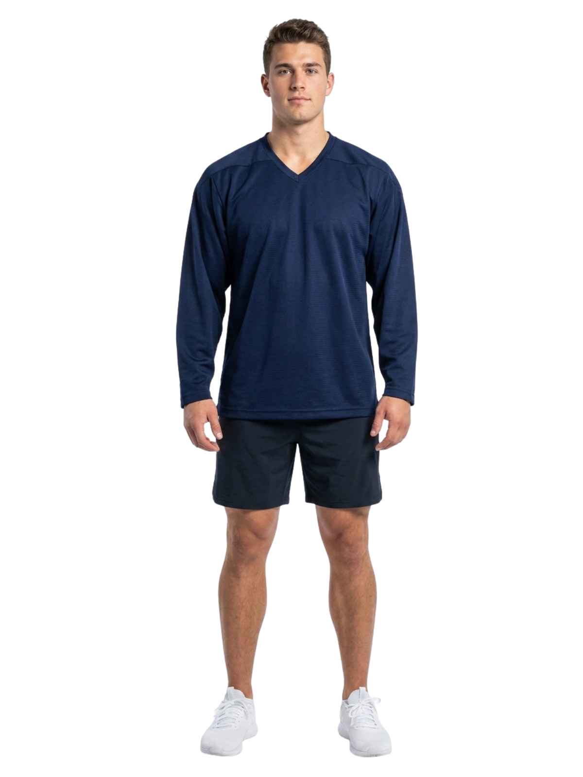 Bauer Nike V-Neck Polyester Mesh Hockey Team Practice Jersey Mens Style : 1030251