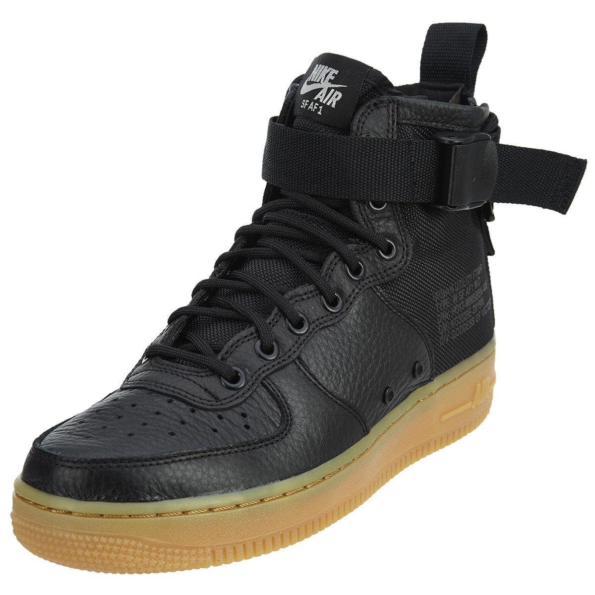 Nike SF Air Force 1 Mid Black Gum Light Brown Womens Style :AA3966