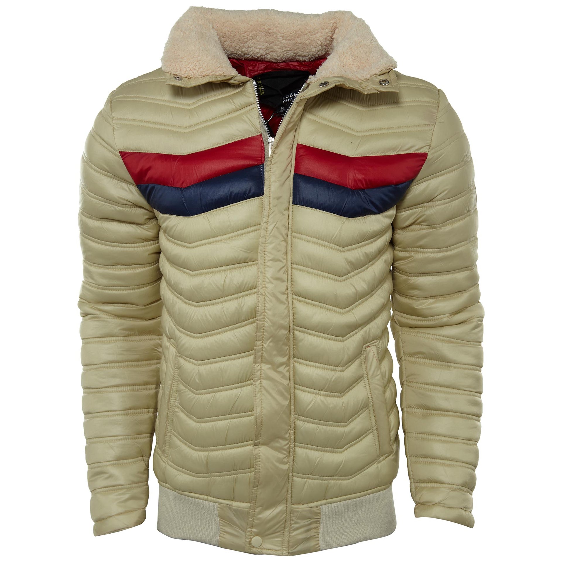 Robert Phillipe Stylish Wool Collar Puffer Jacket Mens Style : Mjn08