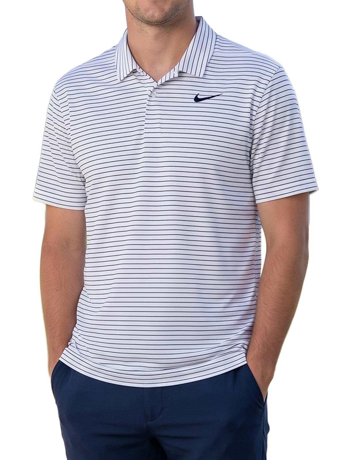 Nike Dri-fit Striped Golf Polo Mens Style : Aj5482