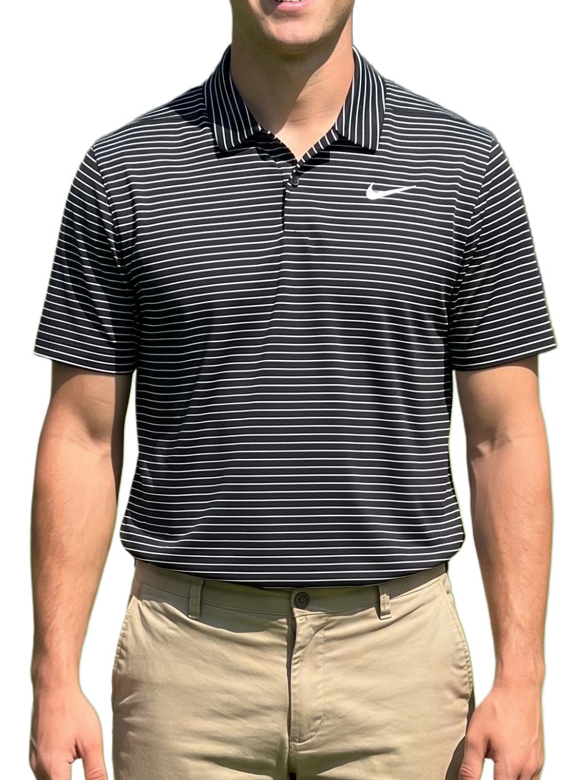 Nike Dri-fit Striped Golf Polo Mens Style : Aj5482