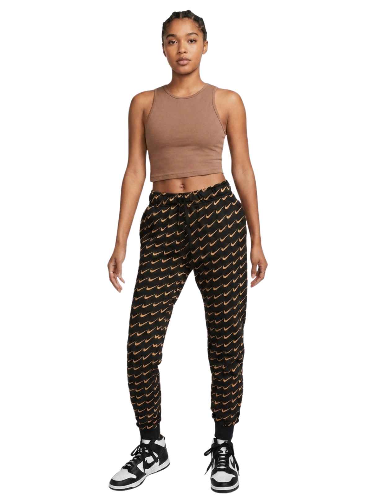 Nike Sportswear Club Fleece Mid-rise Monogram Pants Womens Style : Dz3088