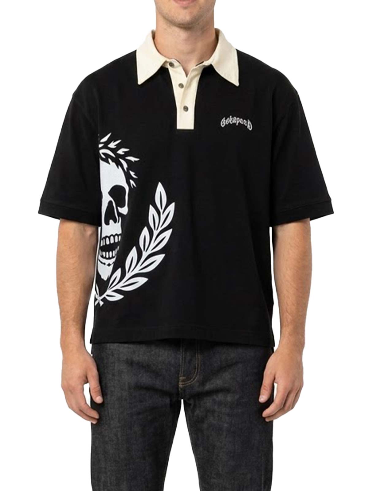 God Speed Victor Oversized Crest Polo Tee Mens Style : Gs-vocpt